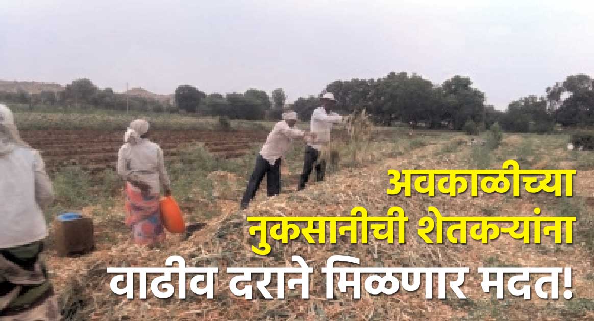 Farmers will get help for unseasonal damage at an increased rate!